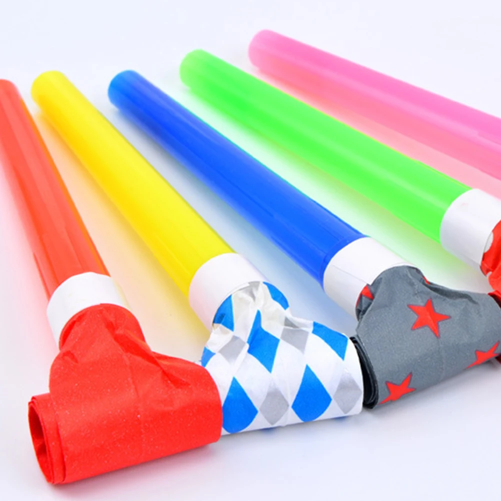 

50Pcs Plastic Whistle Blowing Dragon Loud Noise Maker for Birthday Party Carnival Masquerade Wedding Christmas Easter Halloween