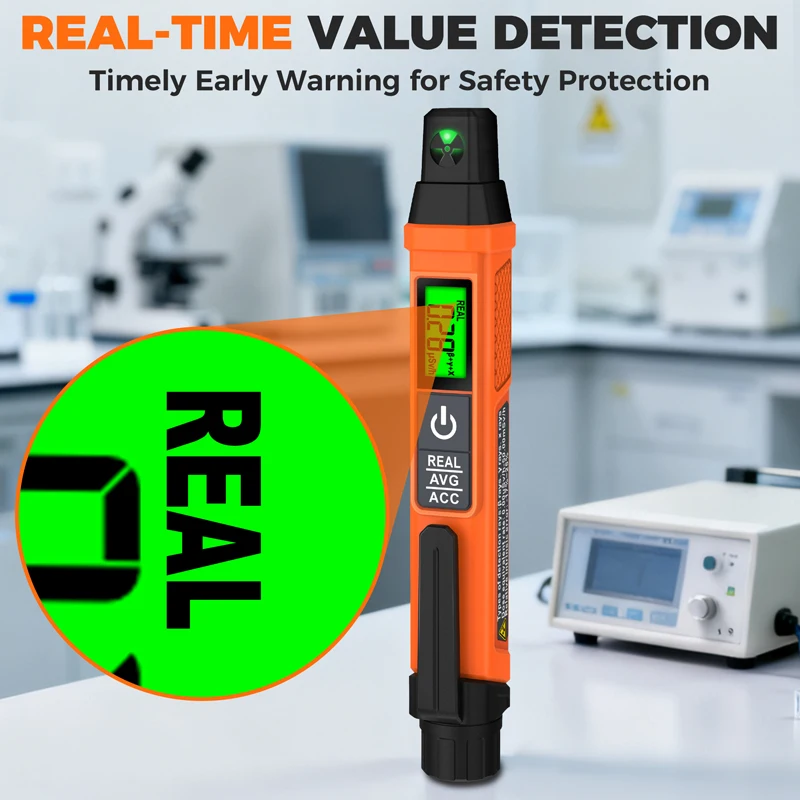 POROMETISTO ND01 Portable Nuclear Radiation Detector Pen REAL/AVG/ACC Geiger Counter for Beta Particles/γ-Rays/X-Rays Testing