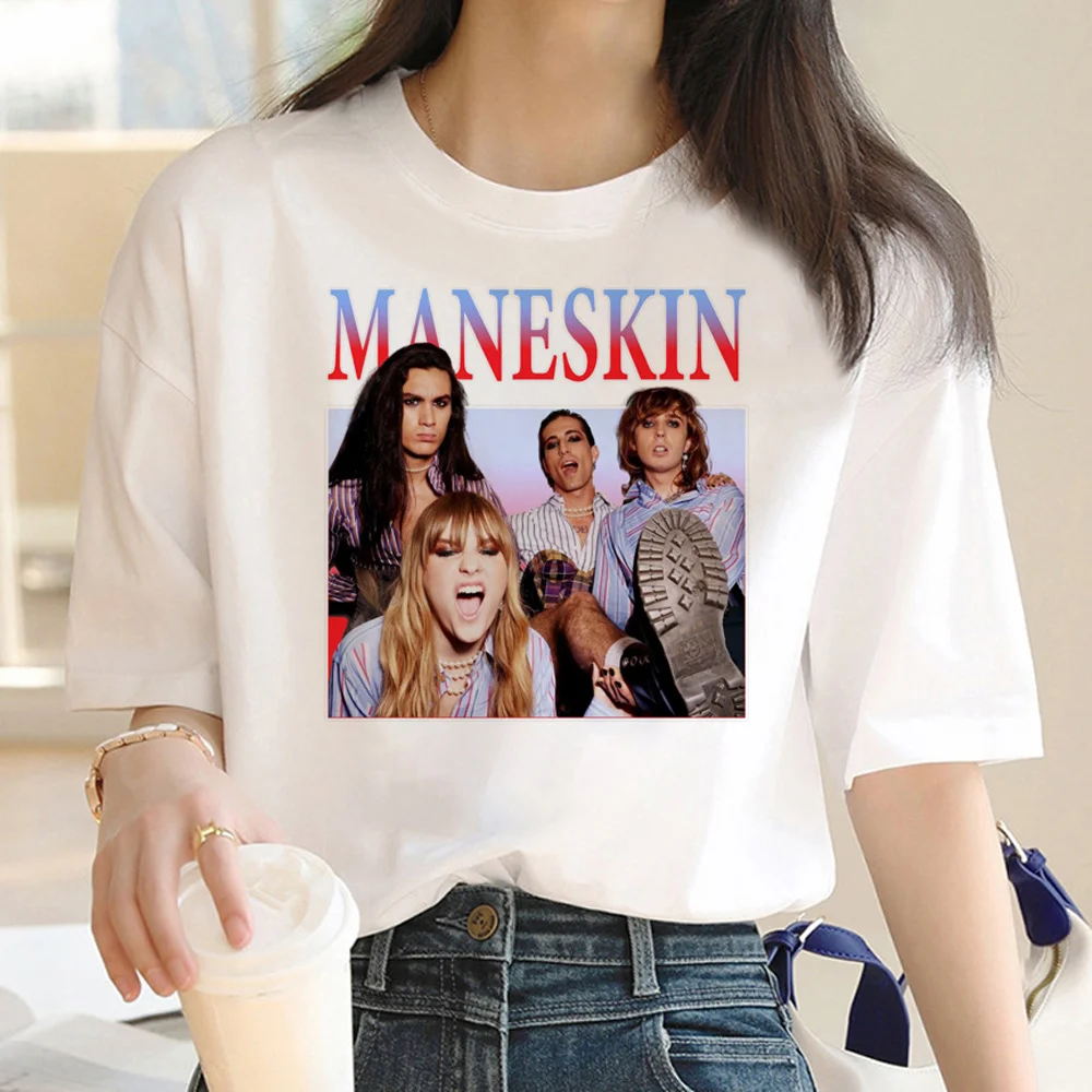 Maneskin t-shirts women graphic top female manga clothes