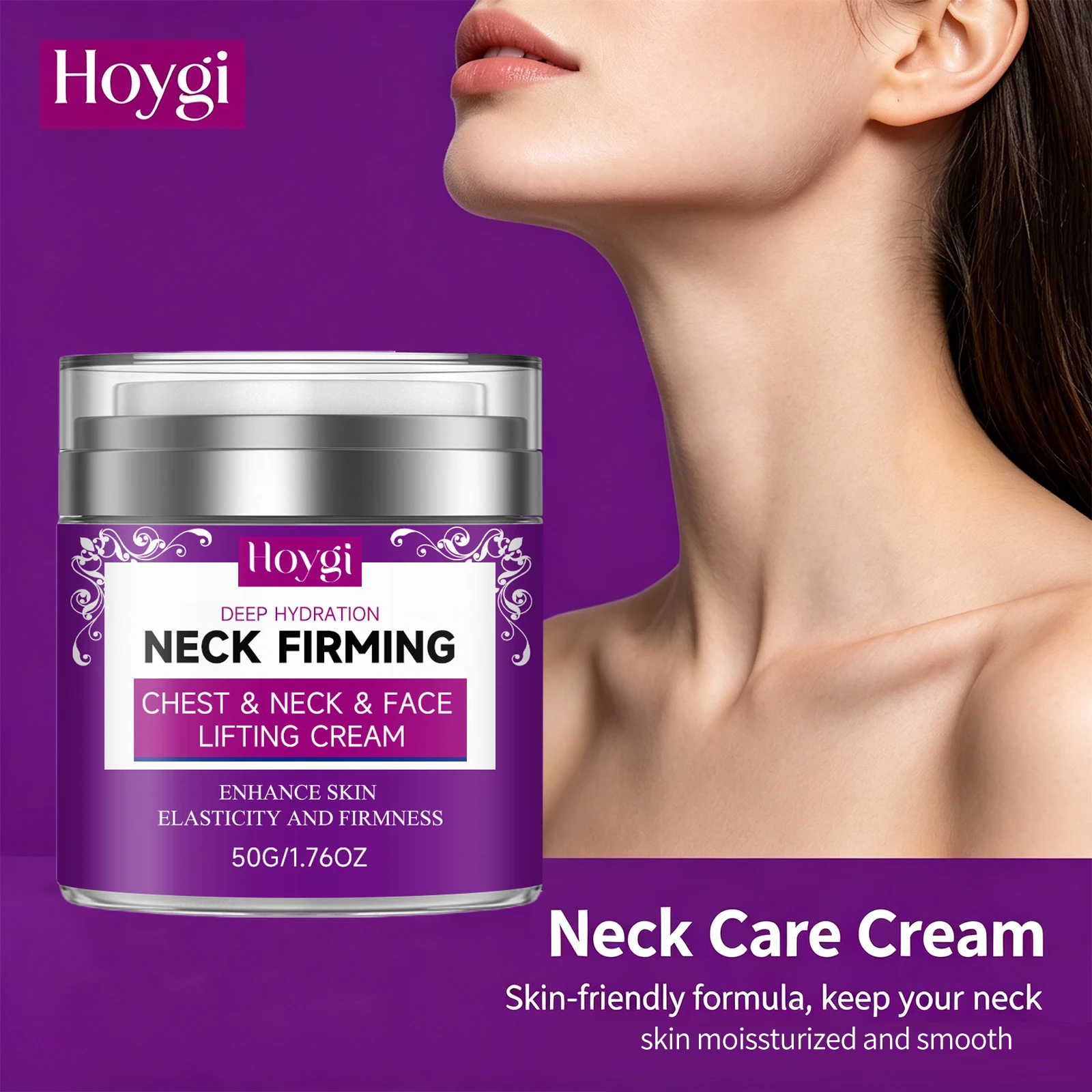 Neck Firming Cream for Chest & Neck & Face Lifting Tightening Fade Fine Lines Enhances Skin Elasticity Moisturizing Smooth Cream