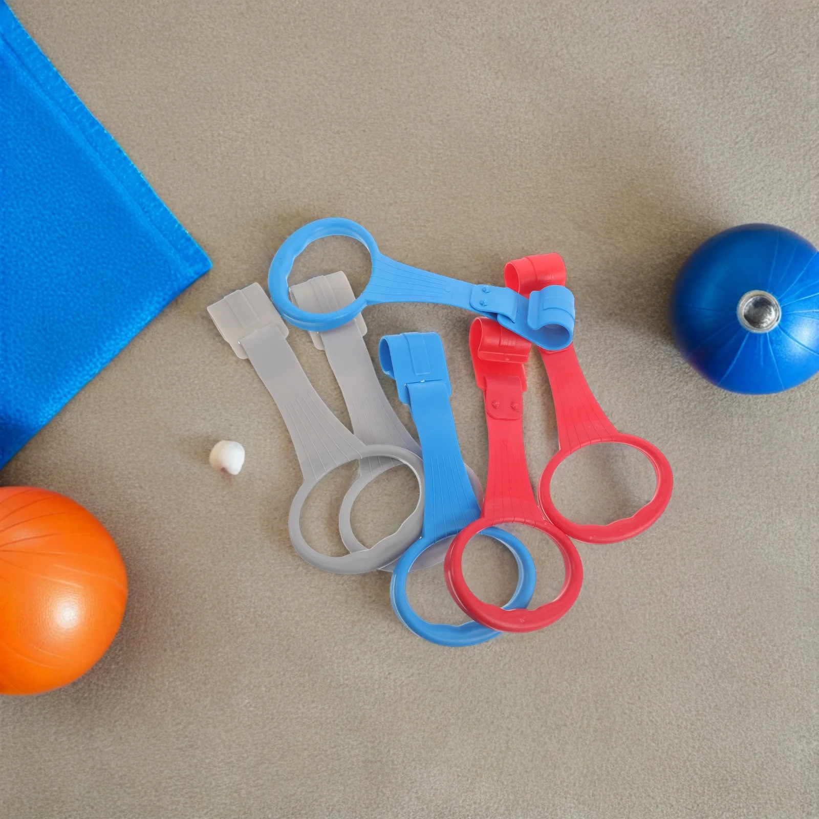 6 Stück Baby-Pull-Up-Ringe, ergonomisches Design für stehendes Training, Kinderzimmer, Hängeringe, Baby-Walking-Übungswerkzeug