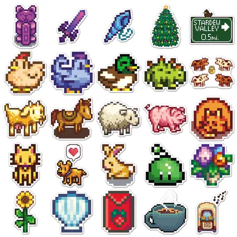 10/30/50 st Stardew Valley klistermärken roliga spel tecknade klistermärken pixel vind graffiti barnleksaker gör-det-själv laptop telefon gitarr bil cykel 12 best sales Stardew Valley brädspel - №8