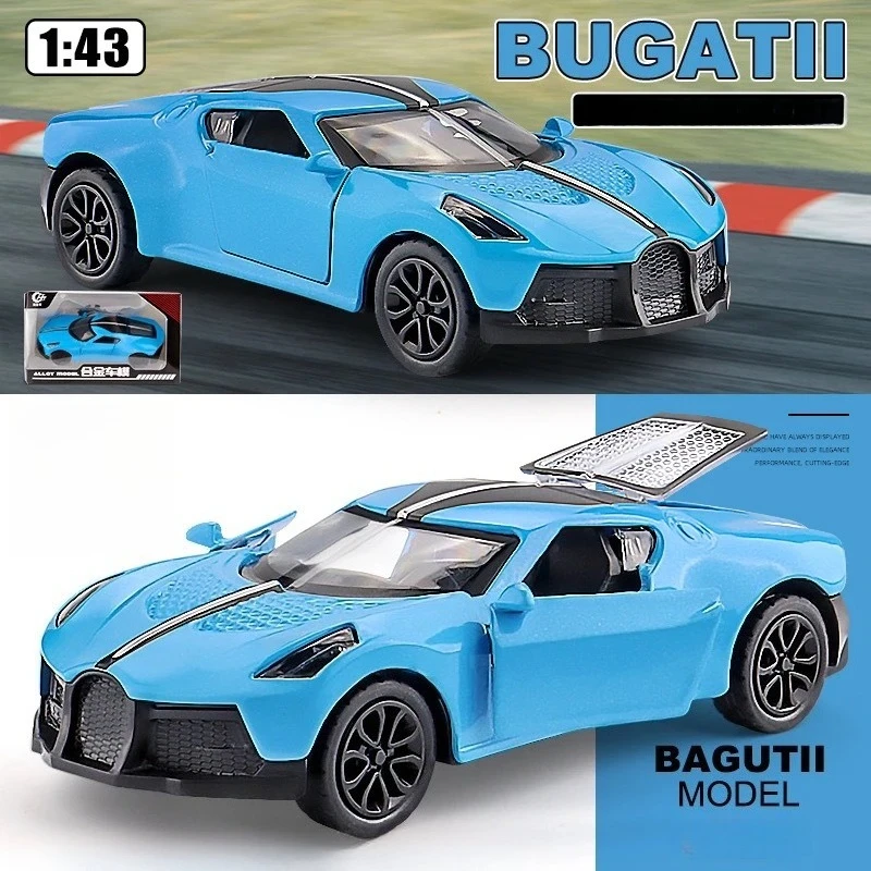 1:43 Alloy Sports Car Model Pull Back Multiple Doors, Car Model, Home Decoration Hobby Collection