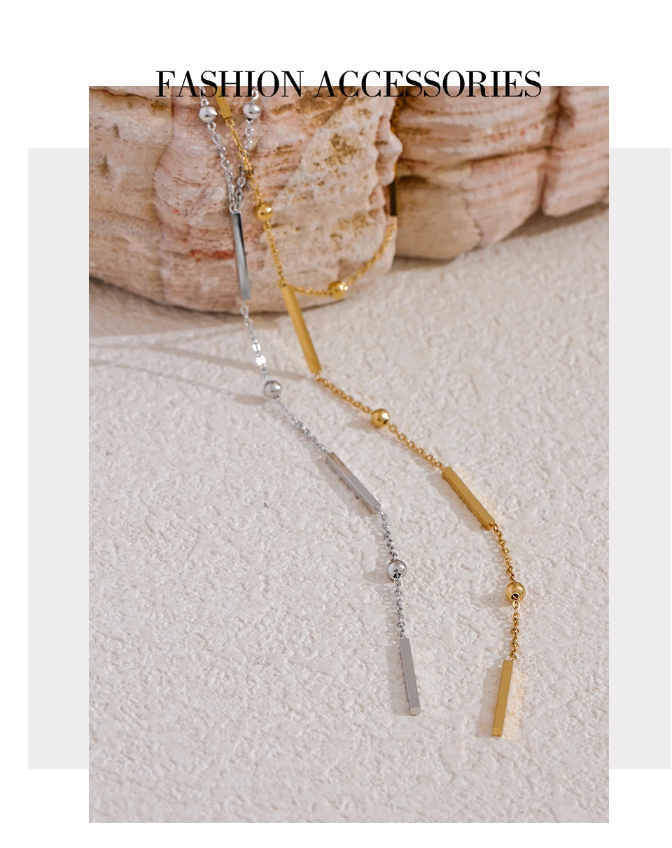 Yhpup Thin Chic 316L Edelstahl Lange Kette Exquisite Halskette für Frauen Wasserdicht Täglichen Schmuck Bijoux Geschenk – Detail 3