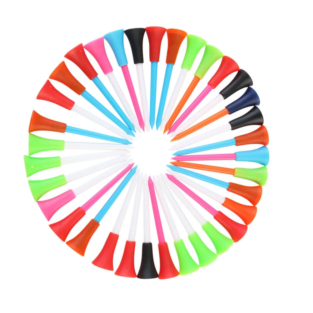 

50 Pcs/Set Golf Tee Pegs Tees 3 1 4 Inch Wood 1/4 Double Layer Unbreakable