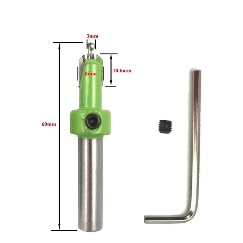 1 st 8mm Schacht HSS Houtbewerking Ti Verzinkboor Rounter Bit Schroef Extractor Remon Sloop Hout Frees