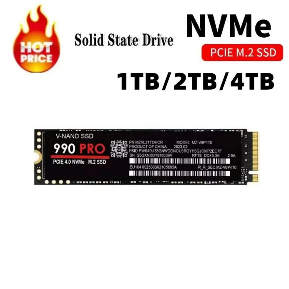 990 PRO M.2 2280 NVMe PCIe Gen4 SSD, 500GB 1TB 2TB 4TB, High Performance Solid State Drive For PS5 Gaming Laptop Desktop PC