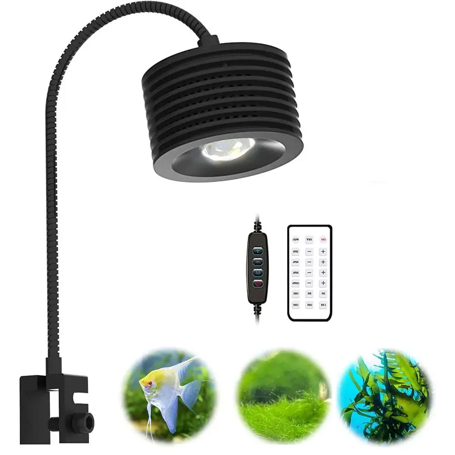 

Аквариумный светильник полного спектра, 4-канальный пульт дистанционного управления, регулируемый пресноводный светильник на гибкой стойке, супер яркий светильник для аквариума для посадки