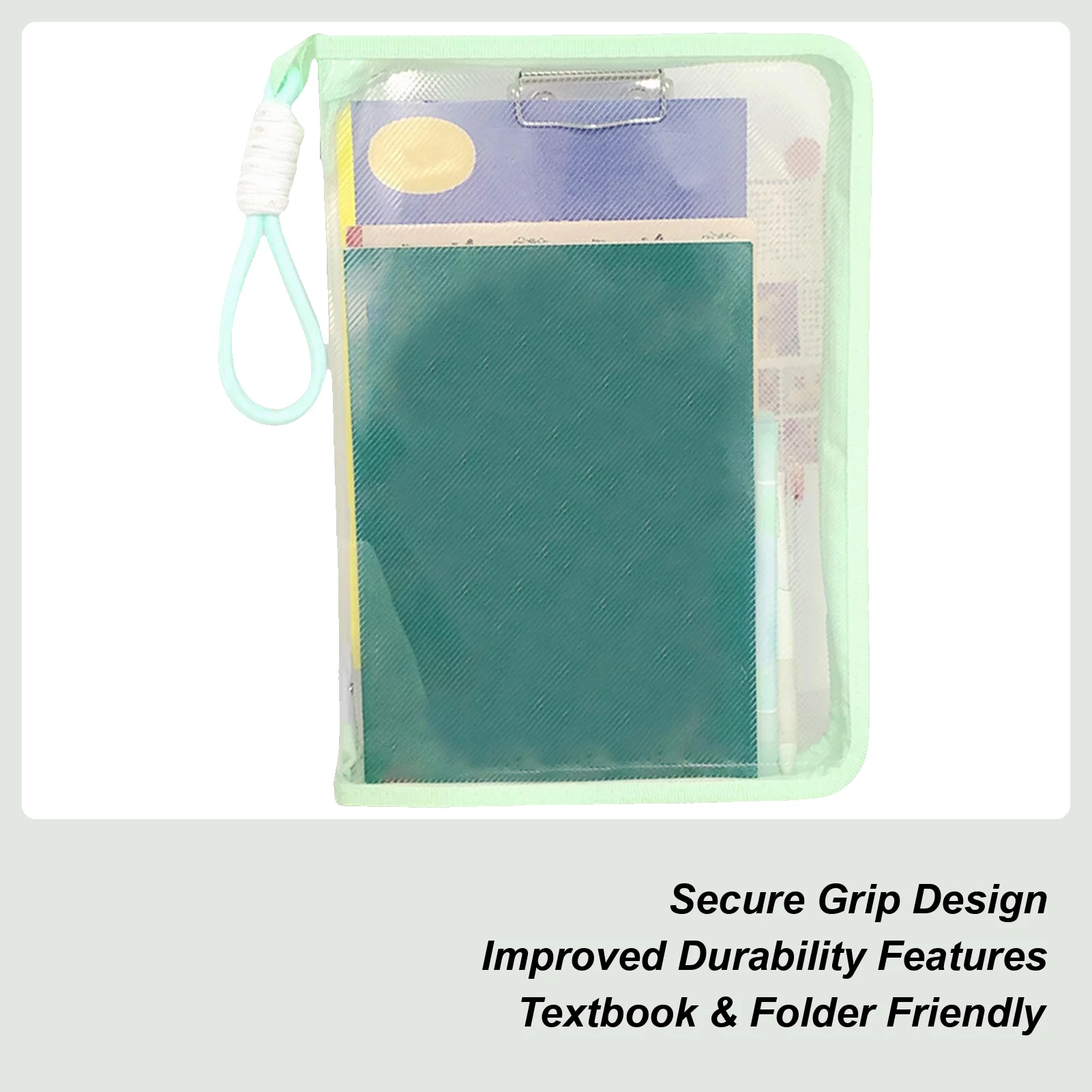 

Clear Document Zipper Bags Portable Classroom File Pouches Large Capacity School Supplies Container Offices Organizing Storage