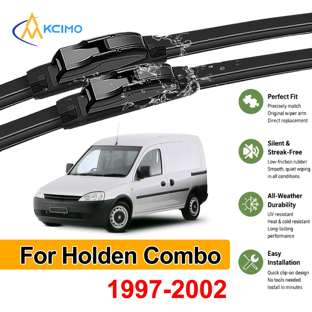 

Windscreen Wiper Blades For Holden Combo SB 1997-2002 Front Pair Driver & Passenger Exact Fit Rubber Windshield Wipers Set