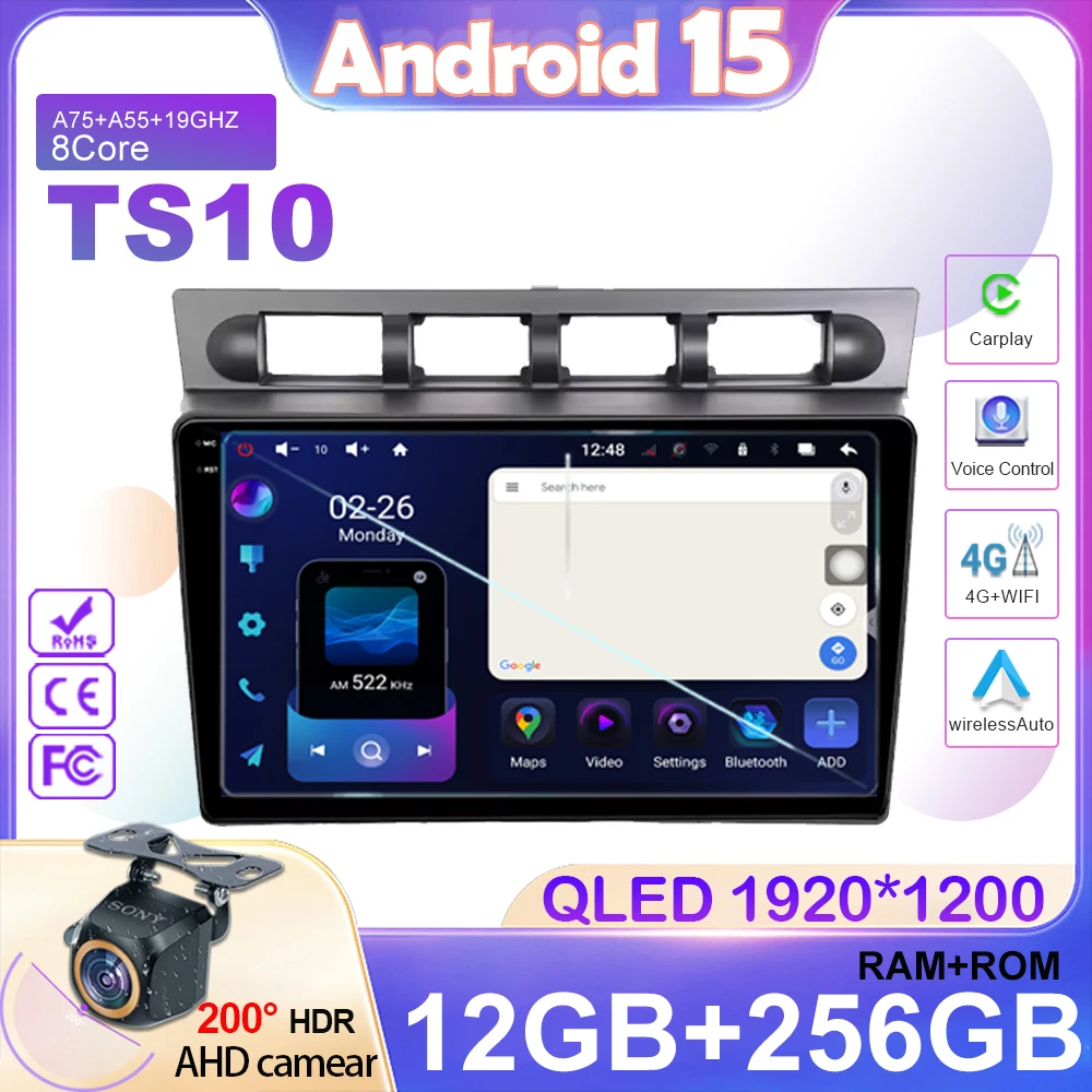 

For Kia Morning Picanto 2004 - 2007 Car Radio 2K QLED Android 15 Multimedia Video Player AI Voice CarPlay GPS Head Unit Stereo