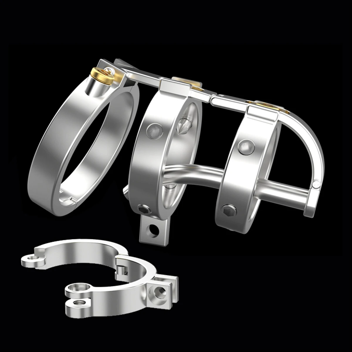 

316 Stainless Steel The Sadism Double Lock Metal Male Chastity Device Cock Cage Penis Ring Bondage Fetish Belt Adult Sex Toys