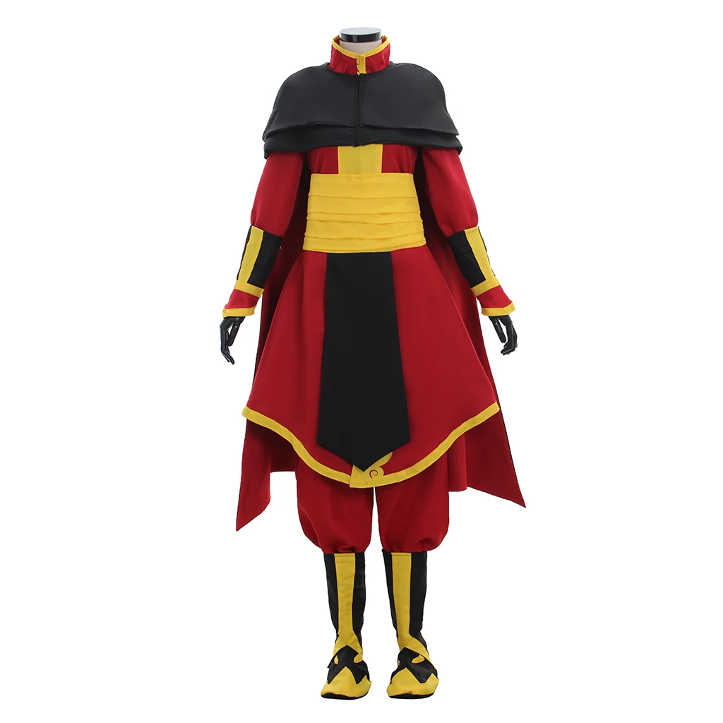 Anime Avatar The Last Airbender Cosplay Prince Zuko Azula Costume Man's Top Pants Cloak with Shoes Cover Suit Halloween Outfit