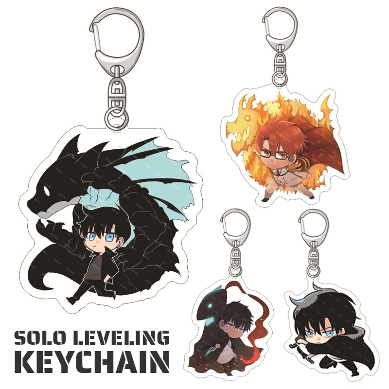 

Solo Leveling Shun Mizushino Shin Mogami Keychain Cute Characters Acrylic Pendant Car Key Chain Rings Fans Gift Anime Jewelry