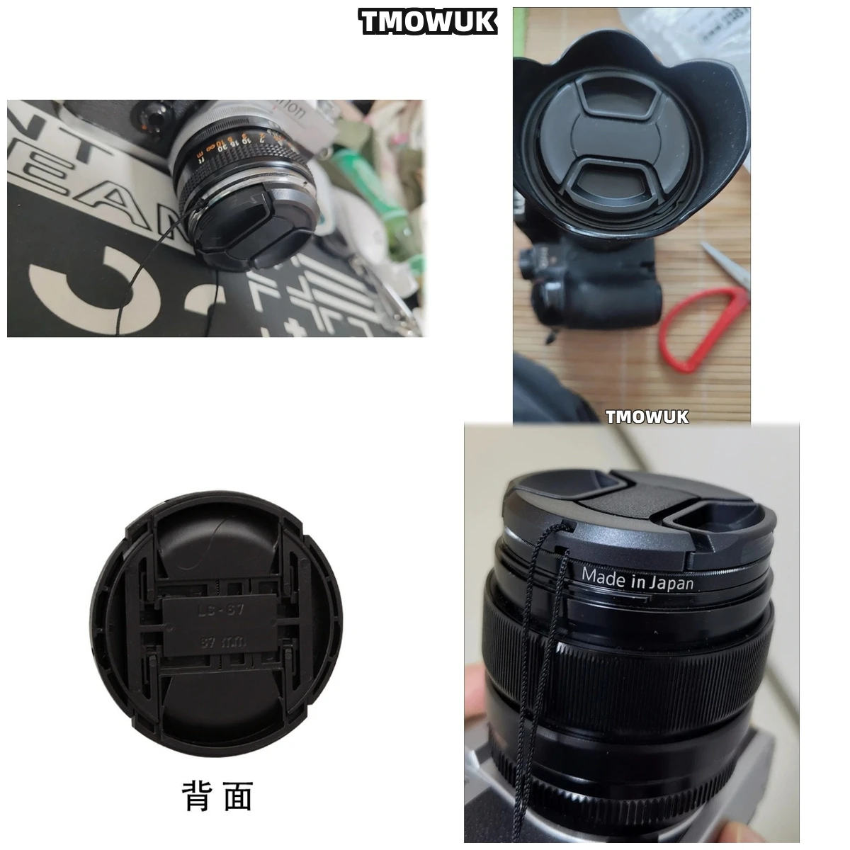 

For Canon EOS R8 1N 50D 760D 650D M50 Mark II Rebel T8i 350D Camera Lens Cap Protective Cover Center Pinch Snap-on 49mm 52 55 58