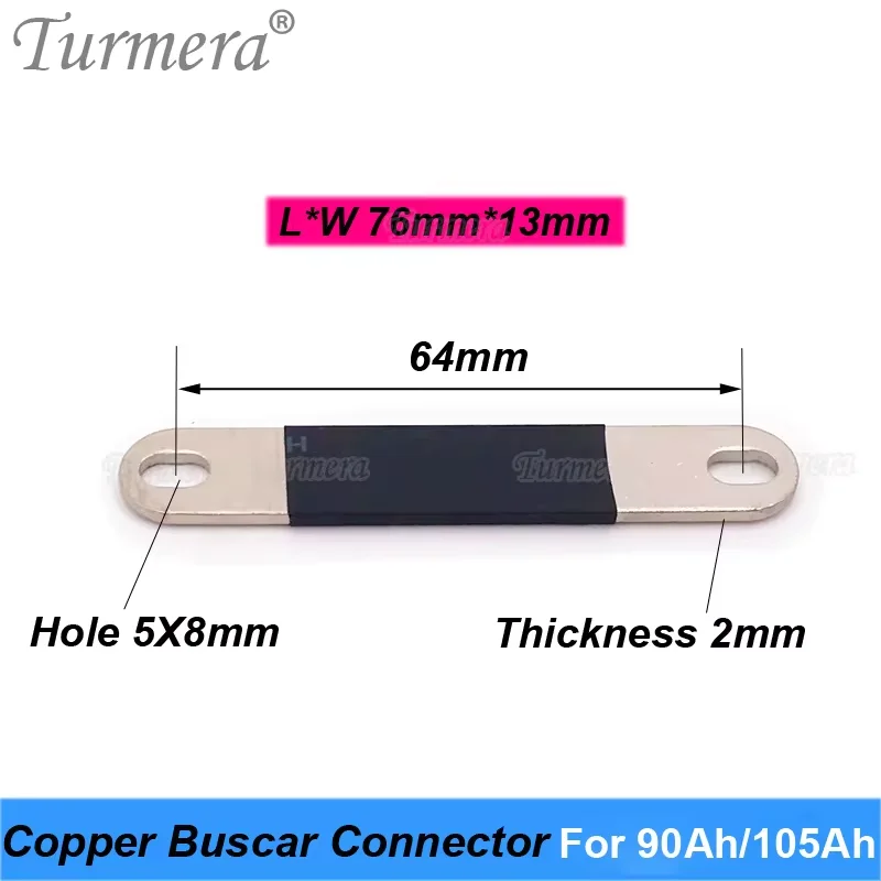 Turmera Copper BusCars Connector for 3.2V Lifepo4 Battery 90Ah 280Ah  Assemble for 36V E-Bike and Uninterrupted Power Supply 12V