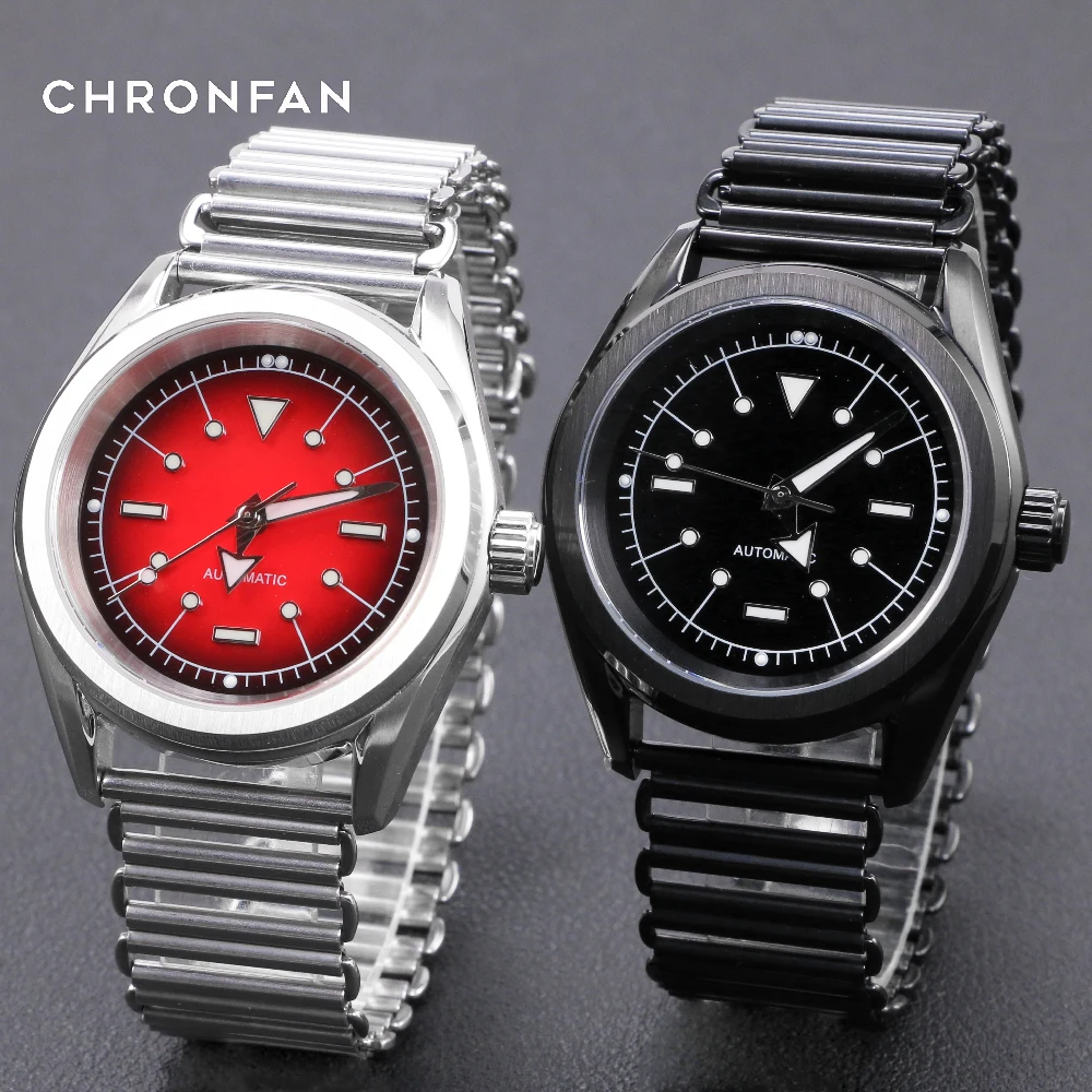 

NEW 38mm Black Samurai Men's Automatic Watch NH35 Movement Sapphire Crystal 316L 20Bar C3 Green lume Japan NH35 or Chinese Nh35