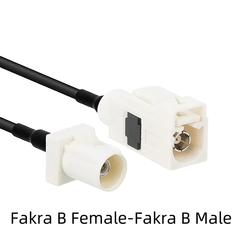 Cable de extensión Fakra B macho/hembra a SMA macho/hembra, Antena GPS, conector coaxial, Cable Pigtail, blanco, RG174