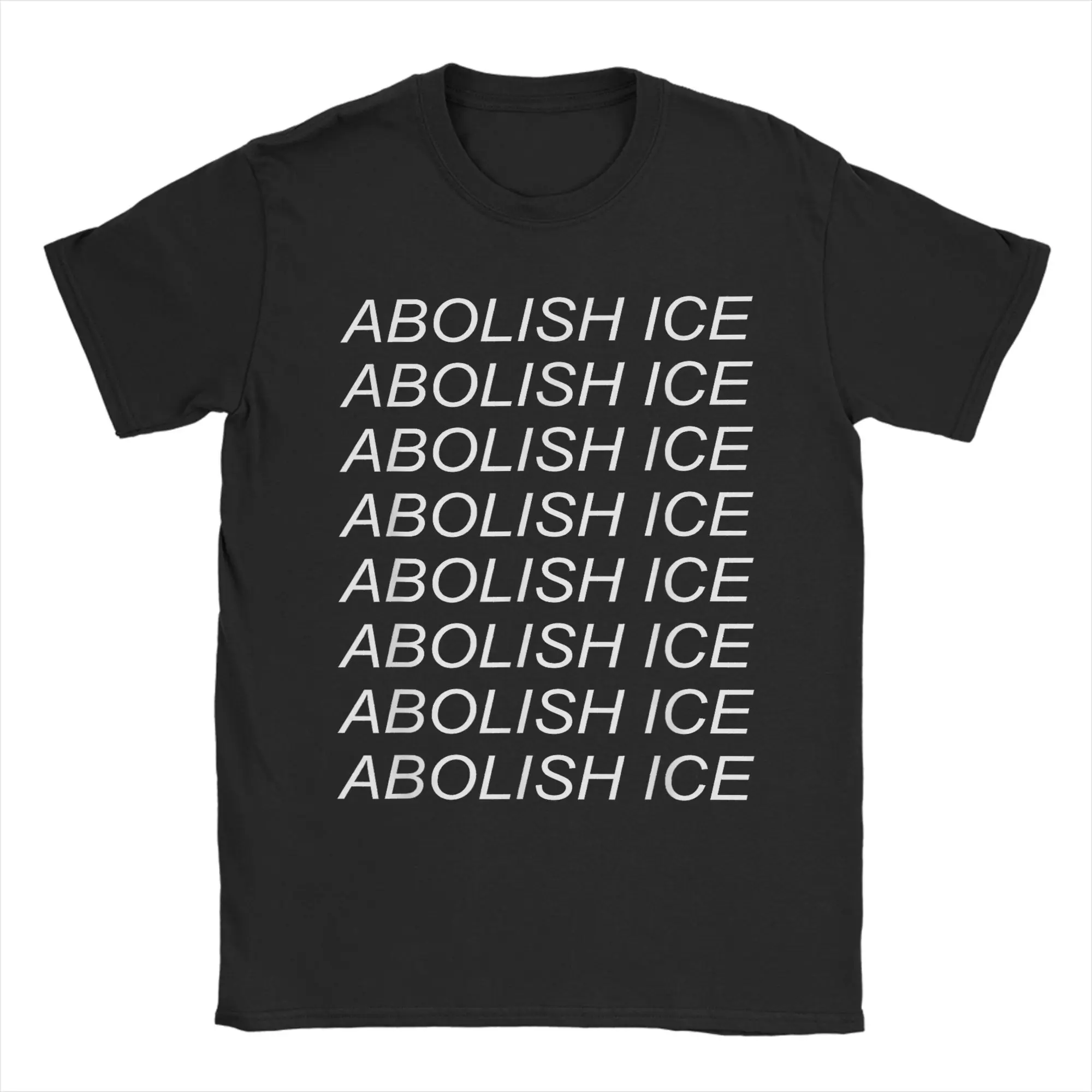 

Abolish Ice Refugee Close The Camps Cotton T-Shirt For Men's Beach Vintage T Shirts Comfortable Harajuku Tee Shirt Plus Size