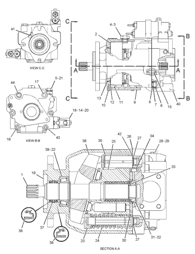 

Гидравлический поршневой насос бульдозера 9T-8346 0R-8503 Главный насос для бульдозера Caterpillar 57H 8 8A 8SU 8U D8N D8R D8R II D8GC