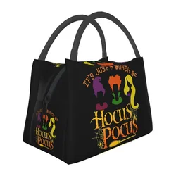 Hocus Halloween Night Pocus Borsa termica per il pranzo per le donne Strega Film horror Resuable Termico Cooler Food Lunch Box