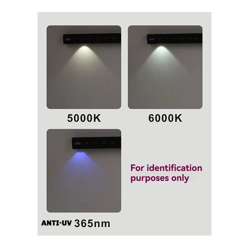 BAAY 7 Modes Color Temperature Lamp 2700KK6000K Uv365nm Photography Light Photography Light Wand Light Tester Tool B - Image 2