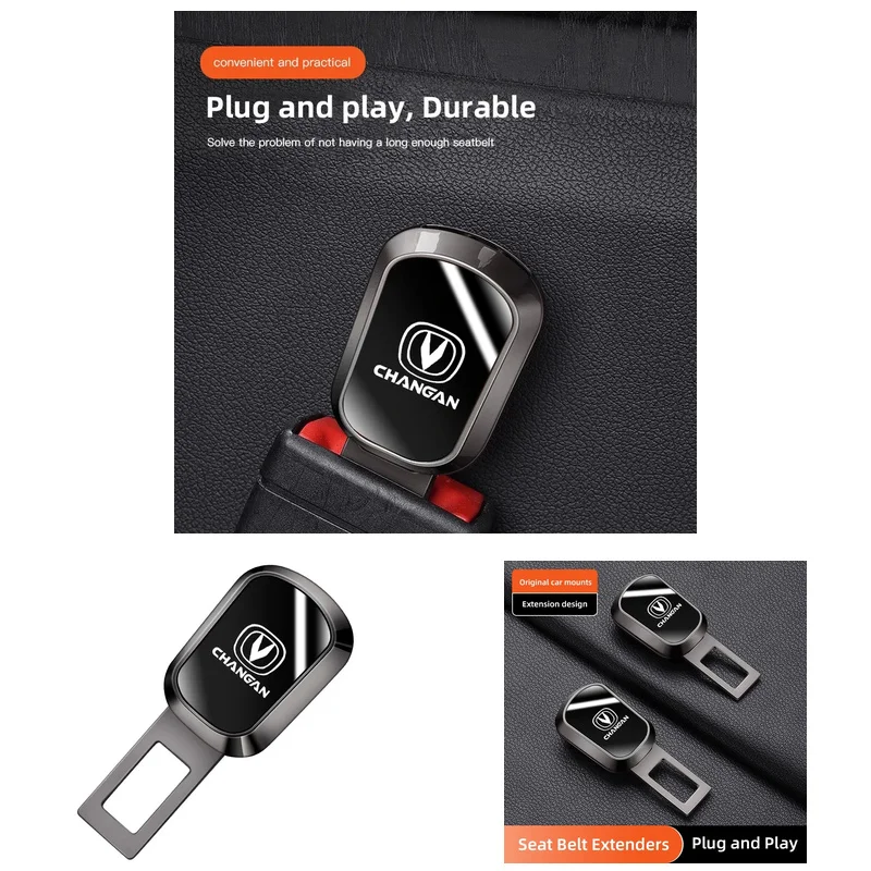 Anti-Alarm Vehicle Safety Strap Extension Buckle Clip Lock Connector Suitable for Changan CS75 CS35 Plus CS95 RAETON Interior