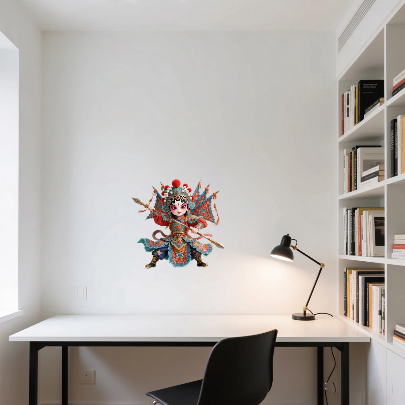 Three Ratels CAB91 Traditional Chinese Sichuan Opera Cartoon Wall Stickers for Home Decoration Outdoor waterproof
