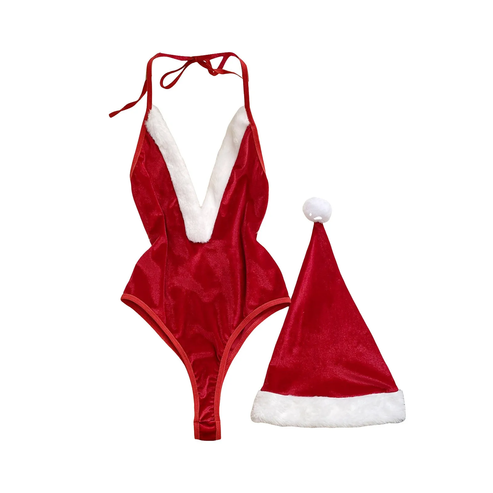 

Women's Sexy Christmas Erotic Lingerie Set Furry Erotic Lingerie Set Includes 1pc Bodysuit And 1pc Hat Sexy Underpants