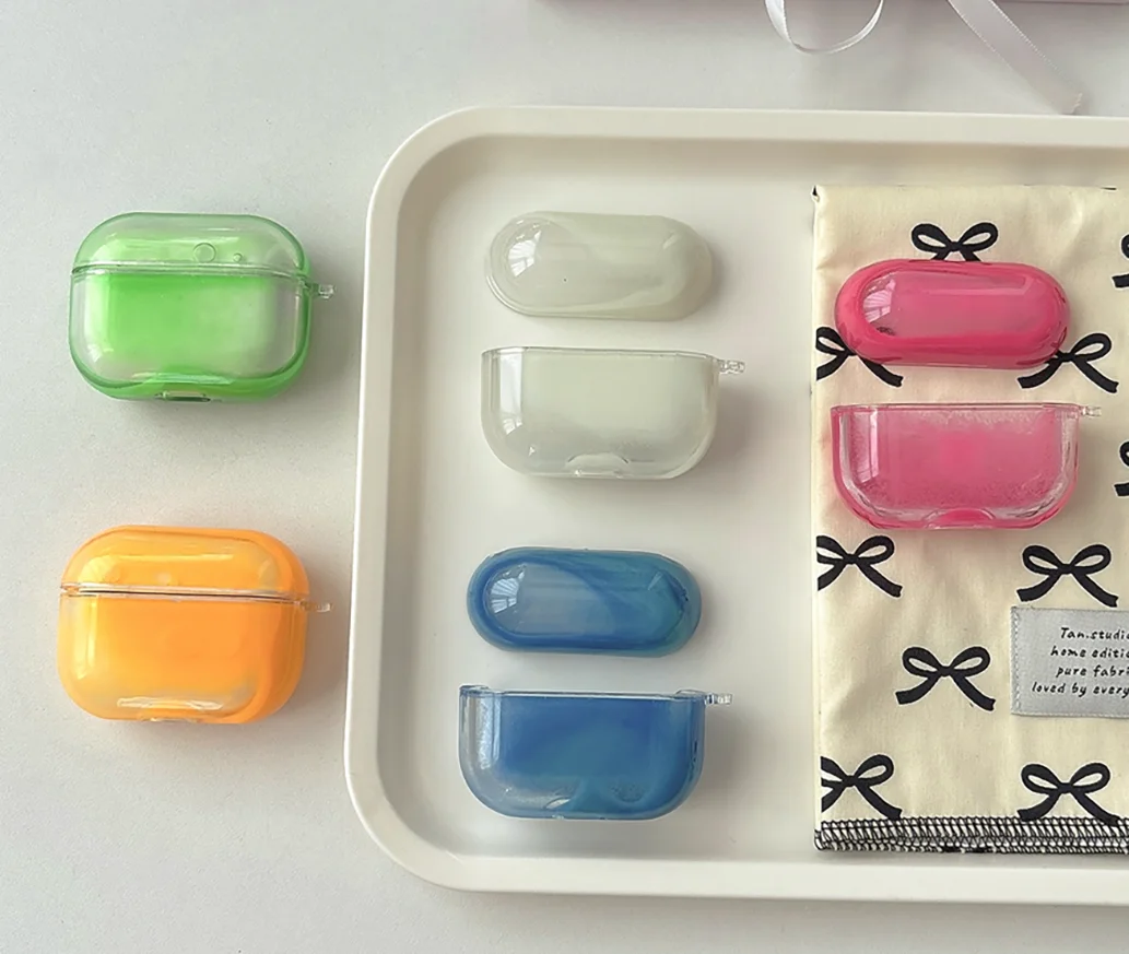 حافظة سماعة أذن باعثة للضوء الليلي داخل الأذن مناسبة لجيل AirPods 1/2، حافظة حماية من الجيل AirP المشهورة