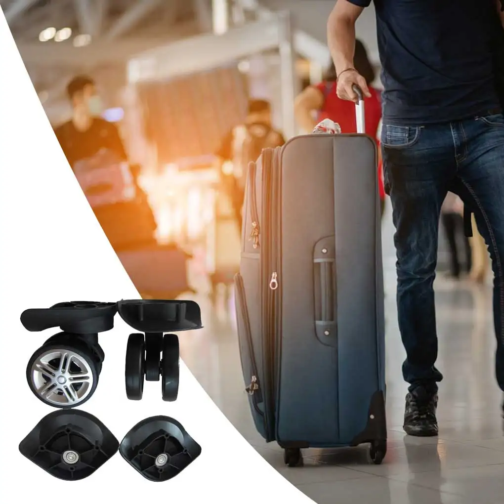 2 Pieces Travel Bag Wheel Rotating Luggage Suitcase Roller Casters Travel 81a Trolley Case Repair Replace Universal Wheel