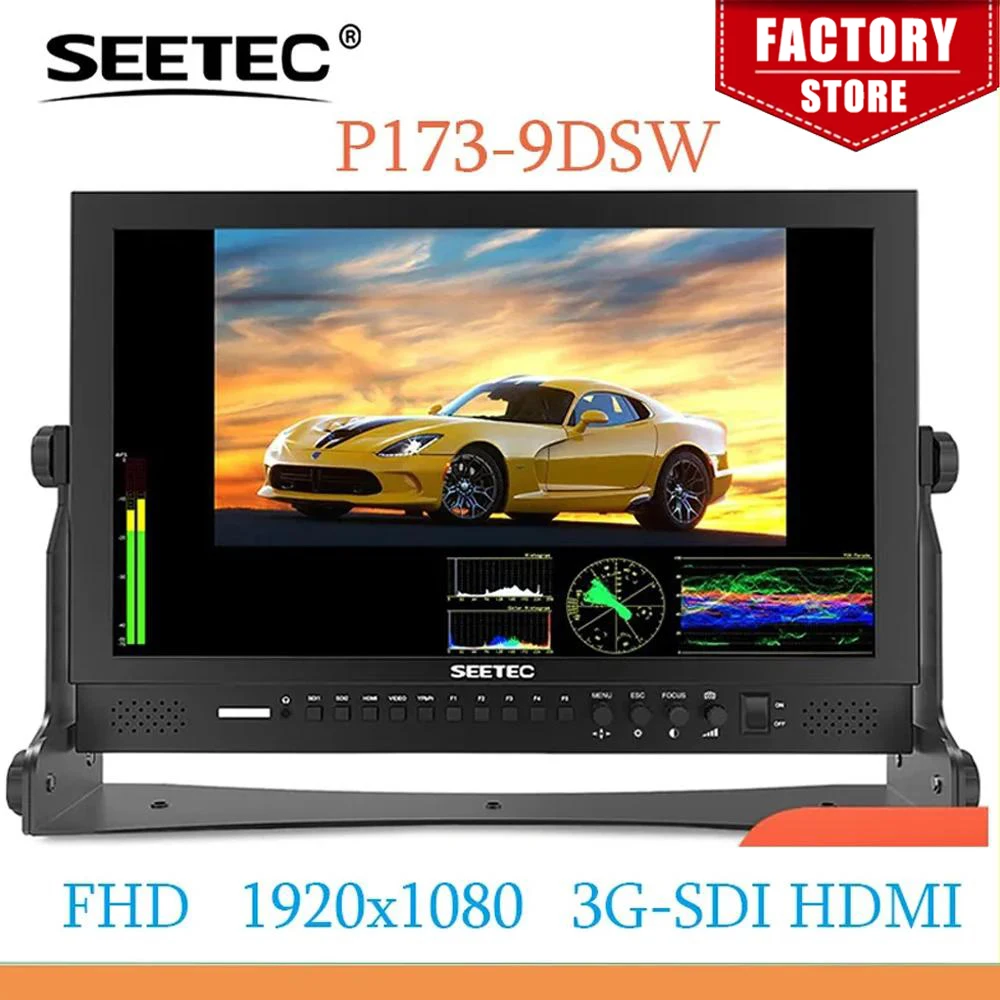 

SEETEC P173-9DSW 17.3 Inch FHD 1920x1080 Broadcast Monitor with 3G-SDI HDMI Waveform Vector Scope LCD Director Monitor