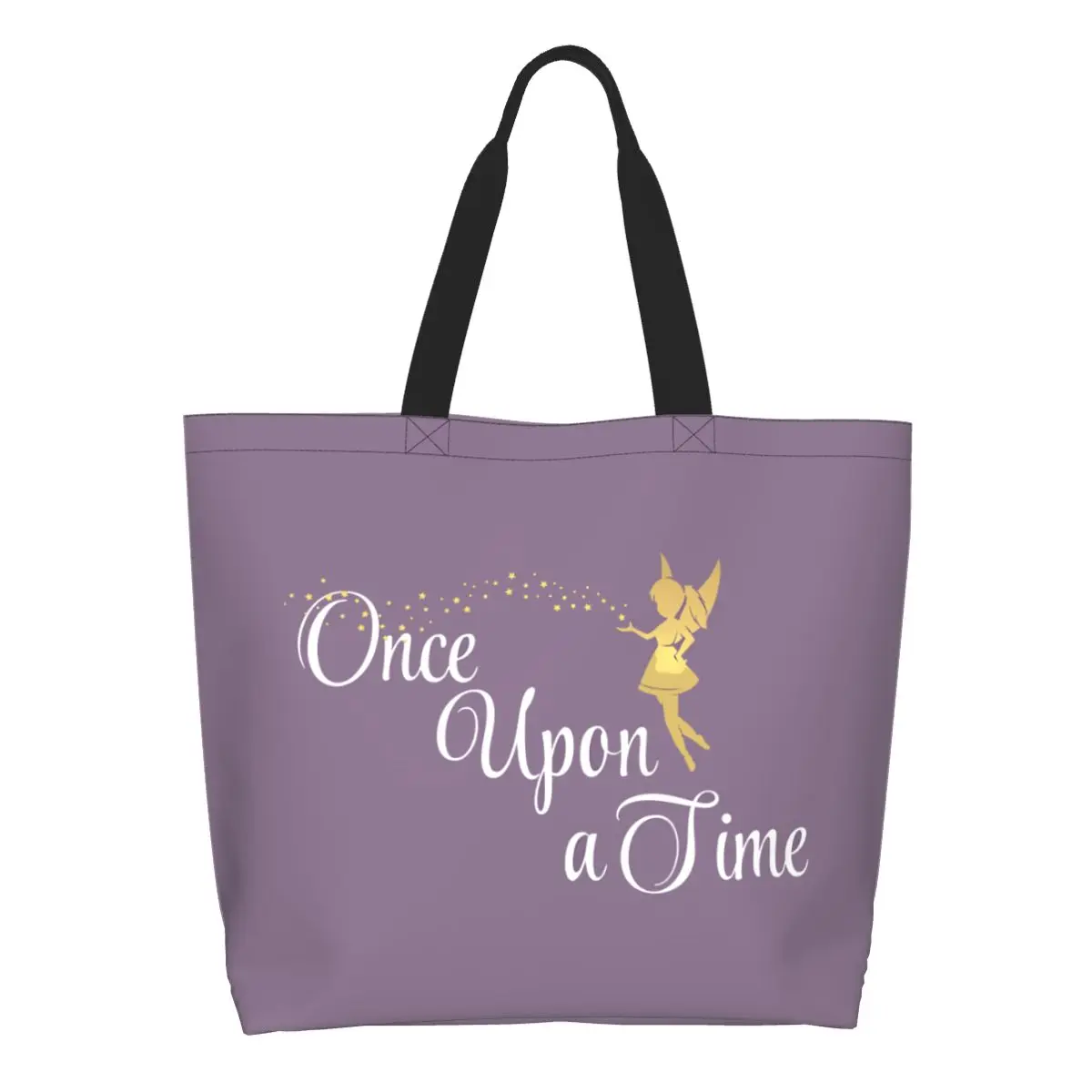 

Модные сумки-тоут для покупок Tinker Bell на заказ, многоразовые холщовые сумки-шоппер с героями мультфильмов, продуктовые товары