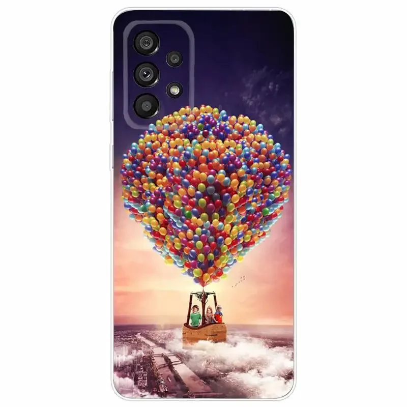 Fantasy Hot Air Balloon Phone Case For Samsung Galaxy A71 70 52 51 40 31 A50 30S 21S 03S Note20ultra Transparent Cover