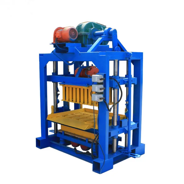 Semi Automatic Electric Concrete Block Forming Machine With Manual Trolley And Mixer For Small To Medium Scale Brick Business