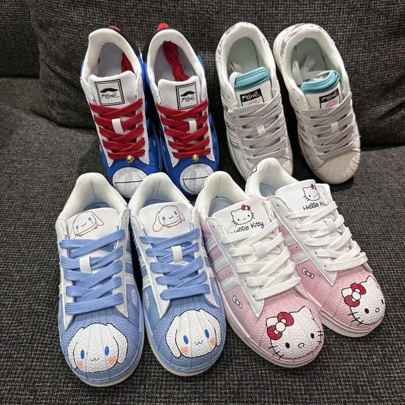 

Cute Cartoon Sanrio Hello Kittye Cinnamoroll Women's Sports Shoes Summer New Anime Cartoon Versatile Casual Sports Shoes