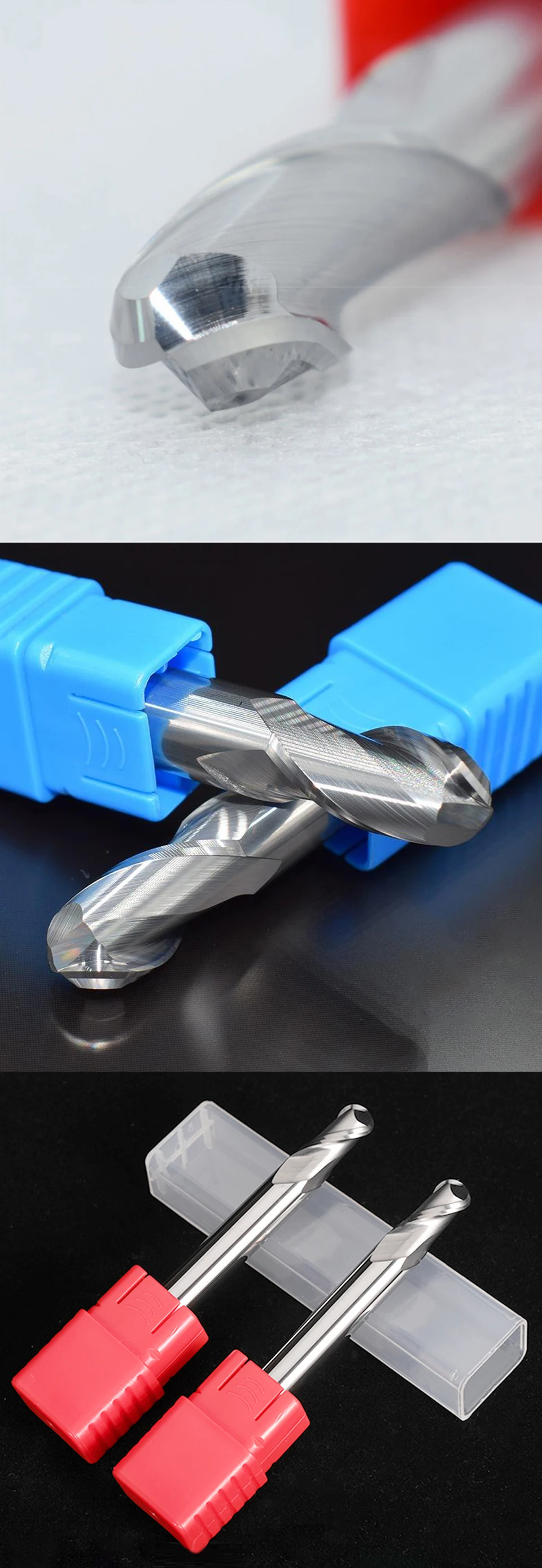 HRC55 Aluminium-Kugelfräser 2F Wolframstahl-Werkzeug CNC R0.5 R0.75 R1 R1.25 R1.5 R1.75 R2 R3 R4 R5 R6 R7 R8 R9 R10 – Detail 7