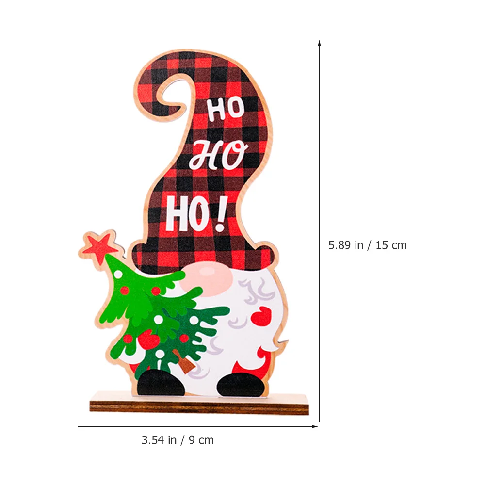 

4Pcs Wood Christmas Decorations Xmas Themed Craft Ornaments for Tabletop Home Scene Decor Festival Adornments Christmas Decor