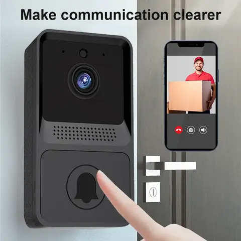 야외 WiFi 스마트 홈 카메라 비디오 초인종 보안 도어 벨 야간 투시경 비디오 인터콤 무선 버튼 가정용 초인종