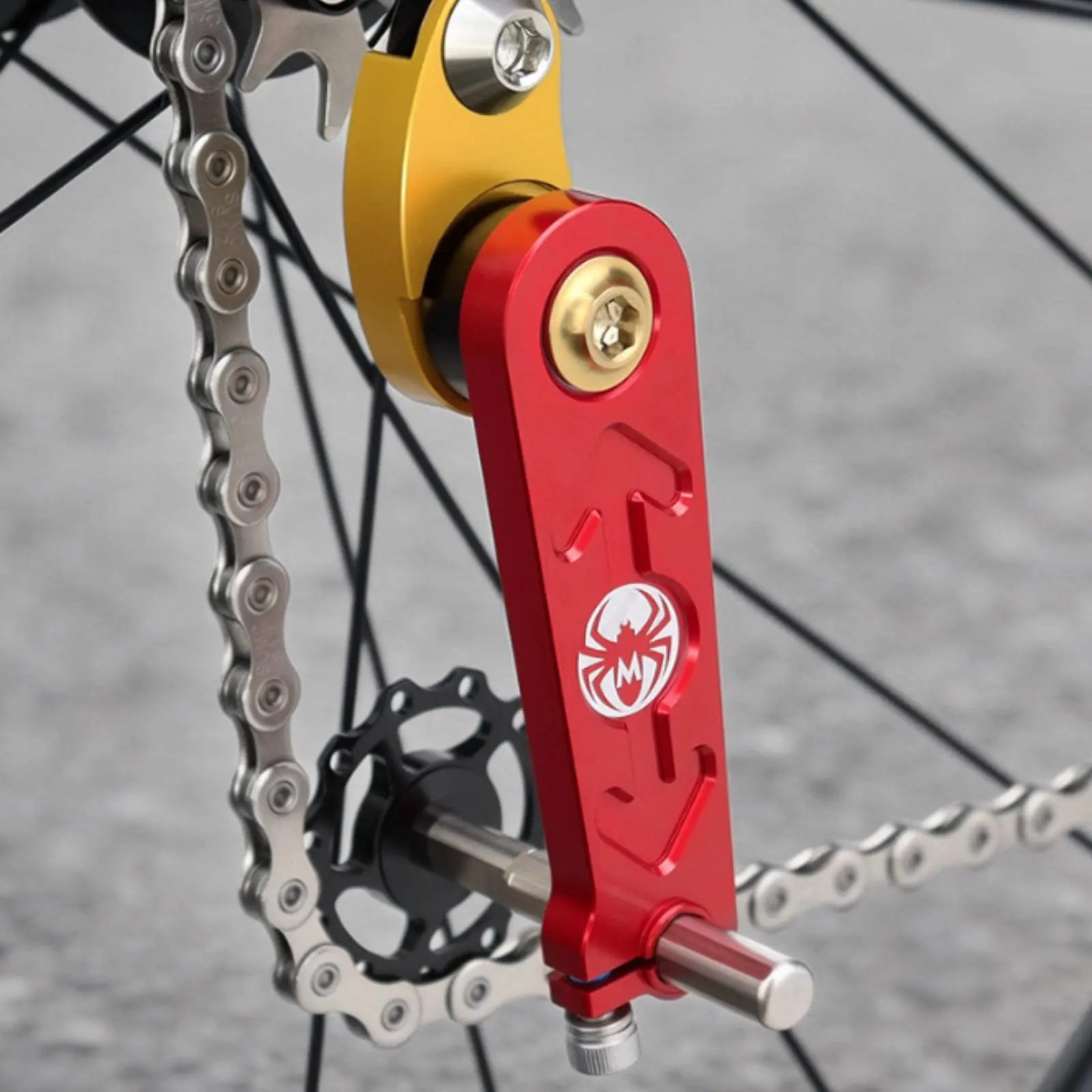 

Single Speed Chain Tensioner CNC Machined Mountain Bike Chain Tensioner Long-Lasting Anodized Finish