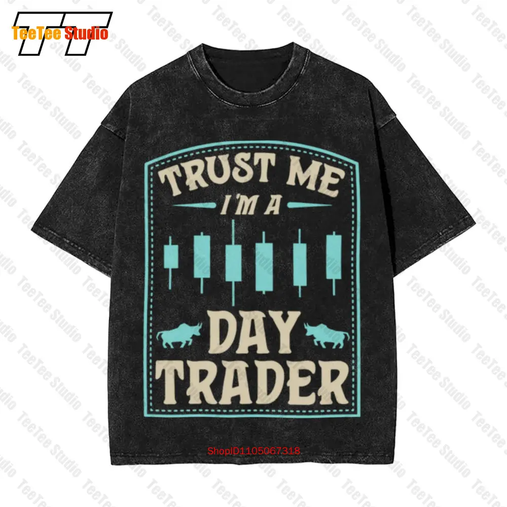 

Trust Me I'M A Day Trader Bull Forex Trading Quote Vintage Oversized T-Shirt GLMD