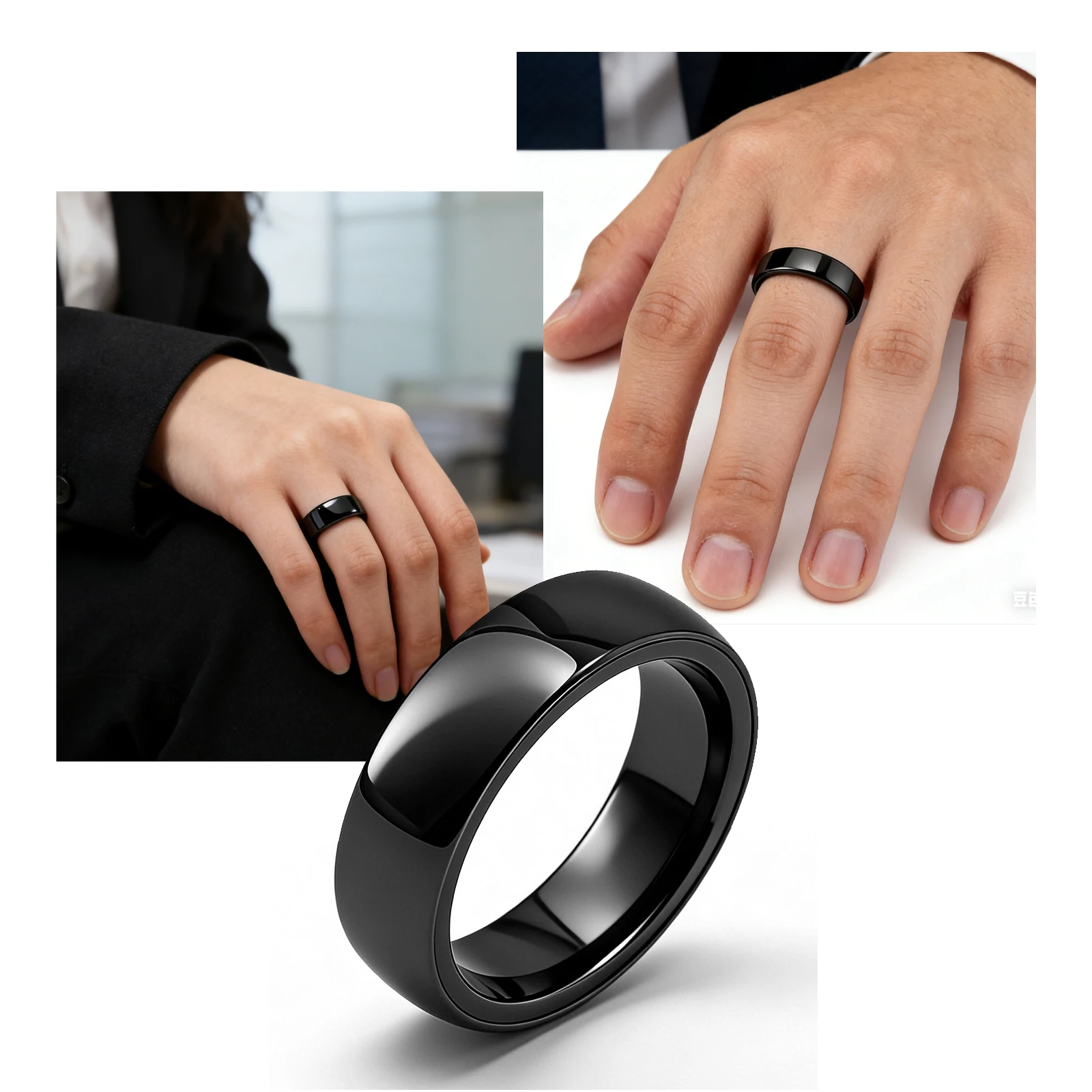 حلقة ذكية M4K Classic 4K 13.56 ميجا هرتز RFID، غير قابلة للتغيير 7 بايت UID ISO14443A بطاقة التحكم في الوصول، ملحقات ذكية للرجال والنساء