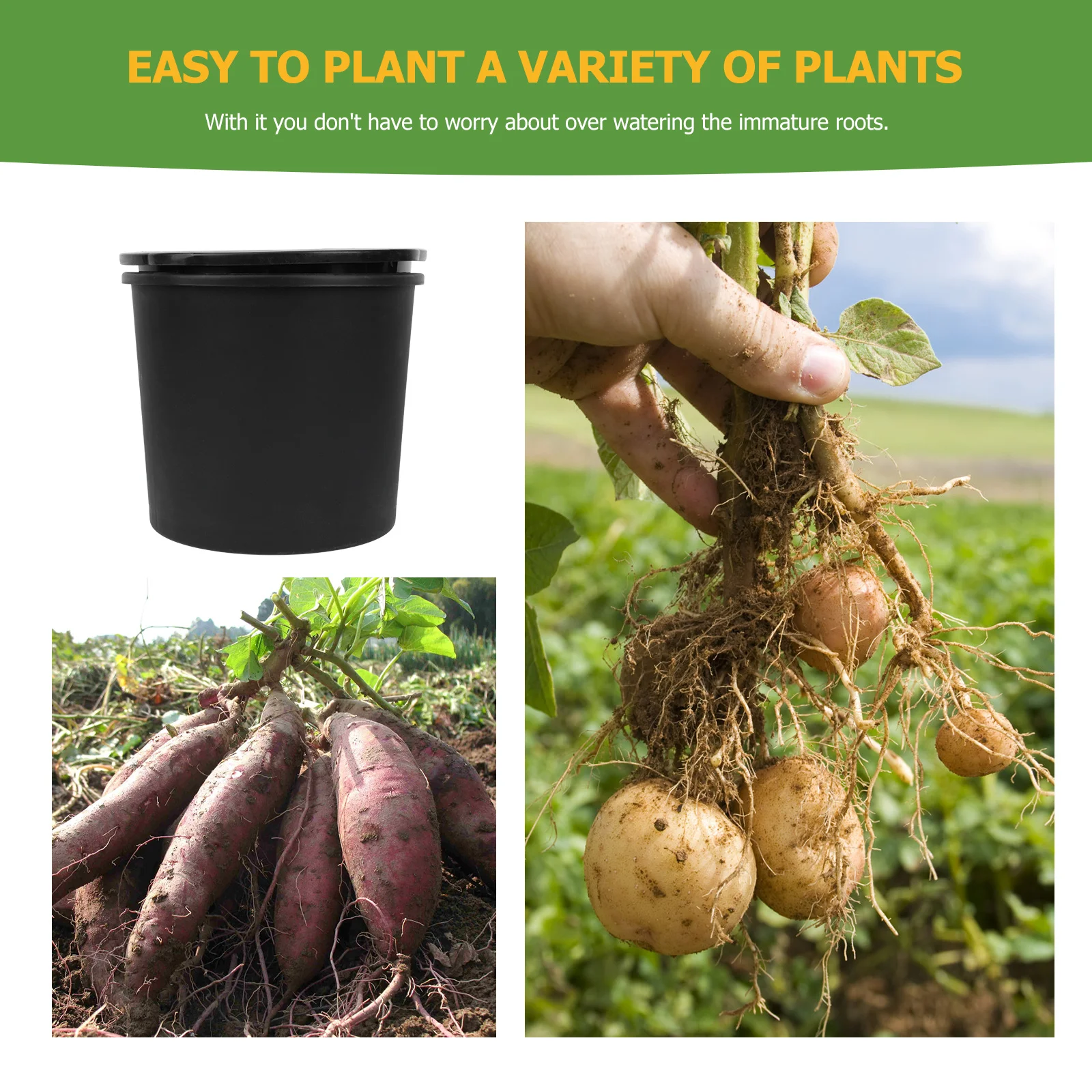 Garden Supply Aardappel Groeiende Pot Sterke Waterdichte Slijtvaste Gemakkelijk Schone Plant Groeiende Emmer voor Zoete Aardappel Gember