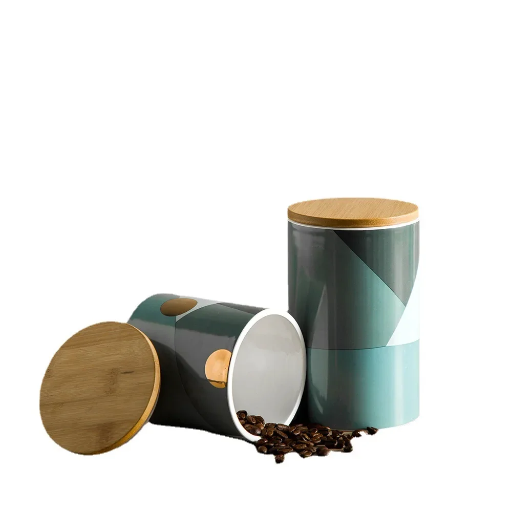 

Kitchen home accessories handicraft ornaments, modern style round sealed jar soft decoration