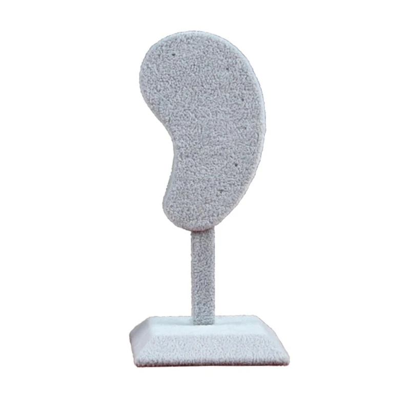 Fashion Ear Shaped Earring Display Stand Microfiber Earring Storage Holder Ear Clip Jewelry Display Stand