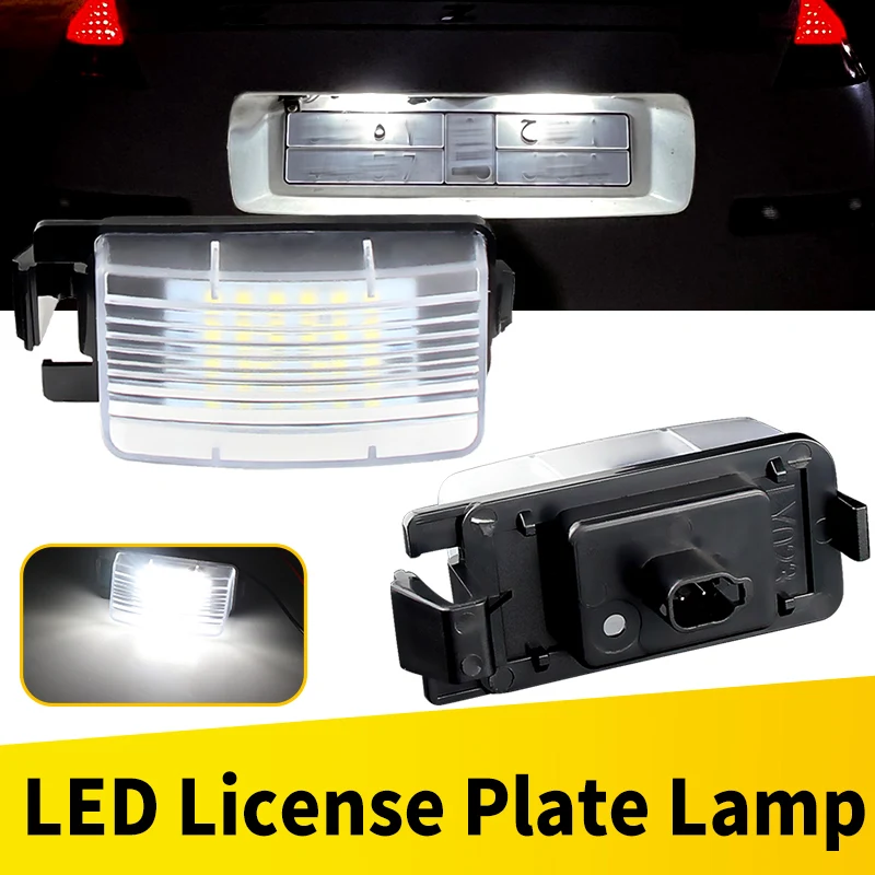 2Pcs Auto LED Lizenz Nummer Platte Beleuchtung Weiß Für 2009-2012 NISSAN Sentra Cube GT-R Leaf Q60 350Z 370Z Versa G25 G35