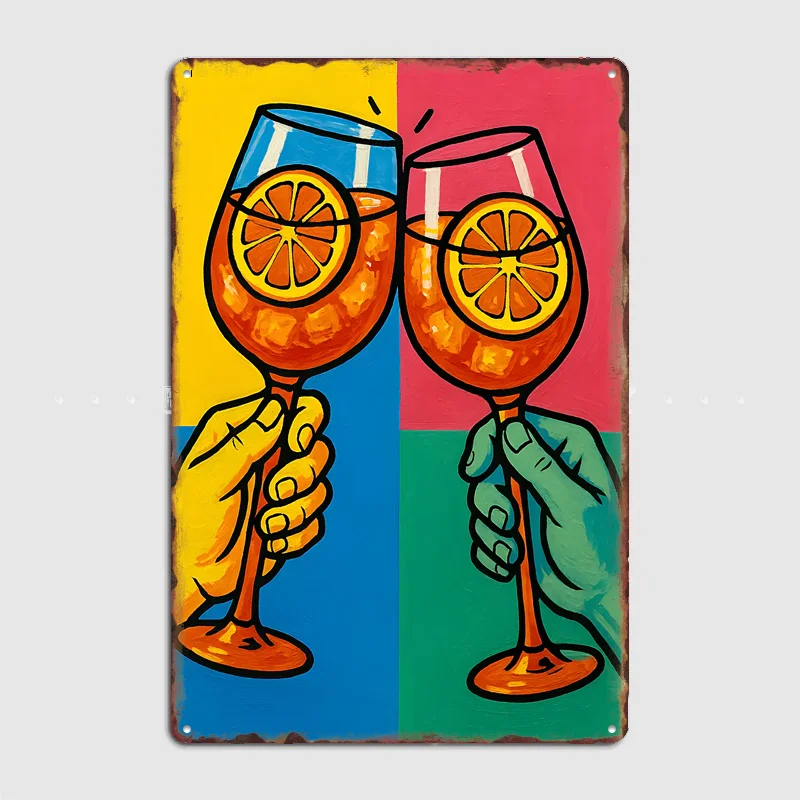 Prost! Zwei Aperol Spritz Metallschilder Pub Club Vintage Benutzerdefinierte Bar Schlafzimmer Heim Wanddekoration Poster Raumdekoration