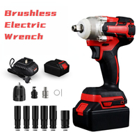 Electric Impact Wrench Brushless Cordless Electric Wrench 1/2 inch Compatible Makita 18V Battery Screwdriver Power Tools