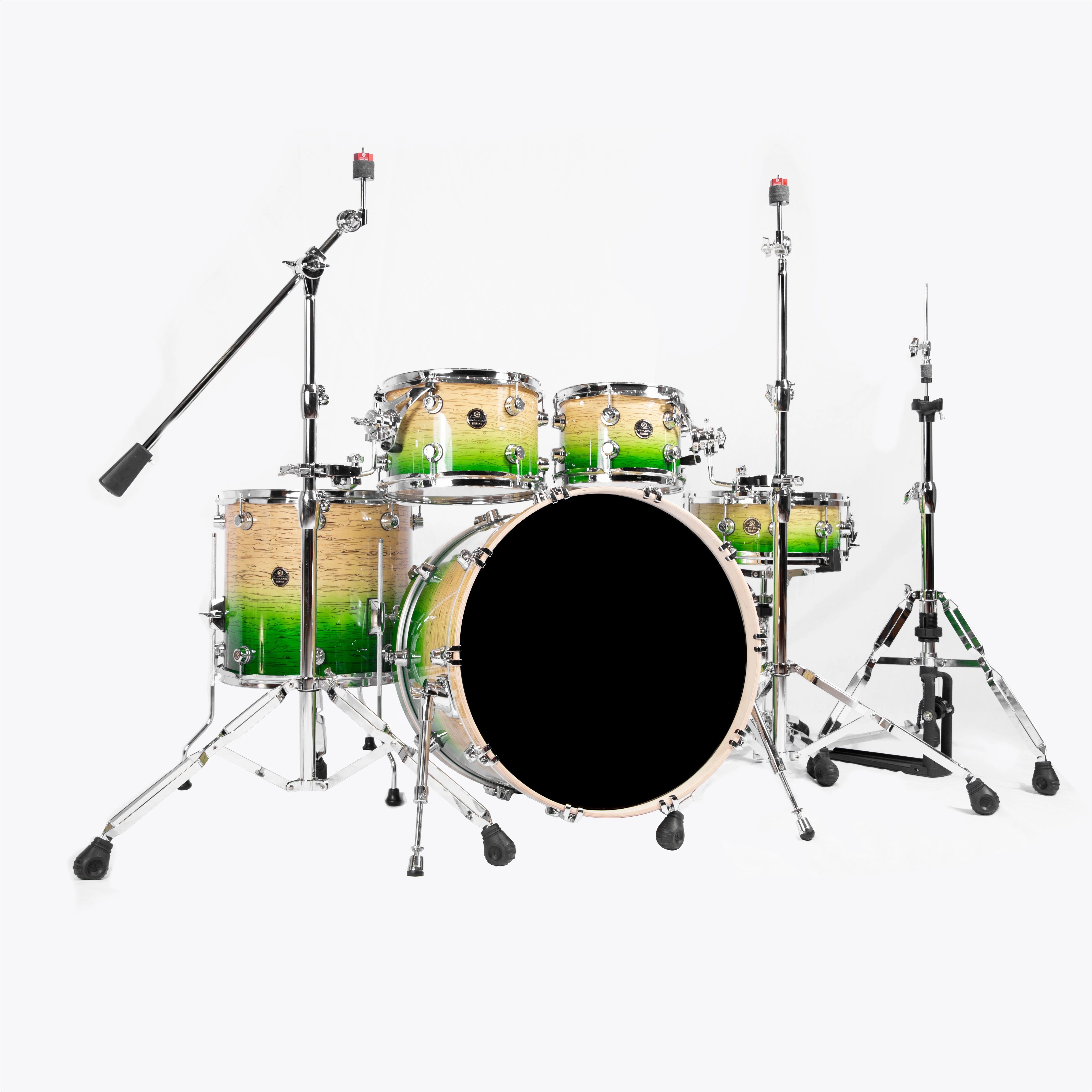High Quality Custom Original Sound Green Gradient Drum Set Professional Concert Percussion Instrument