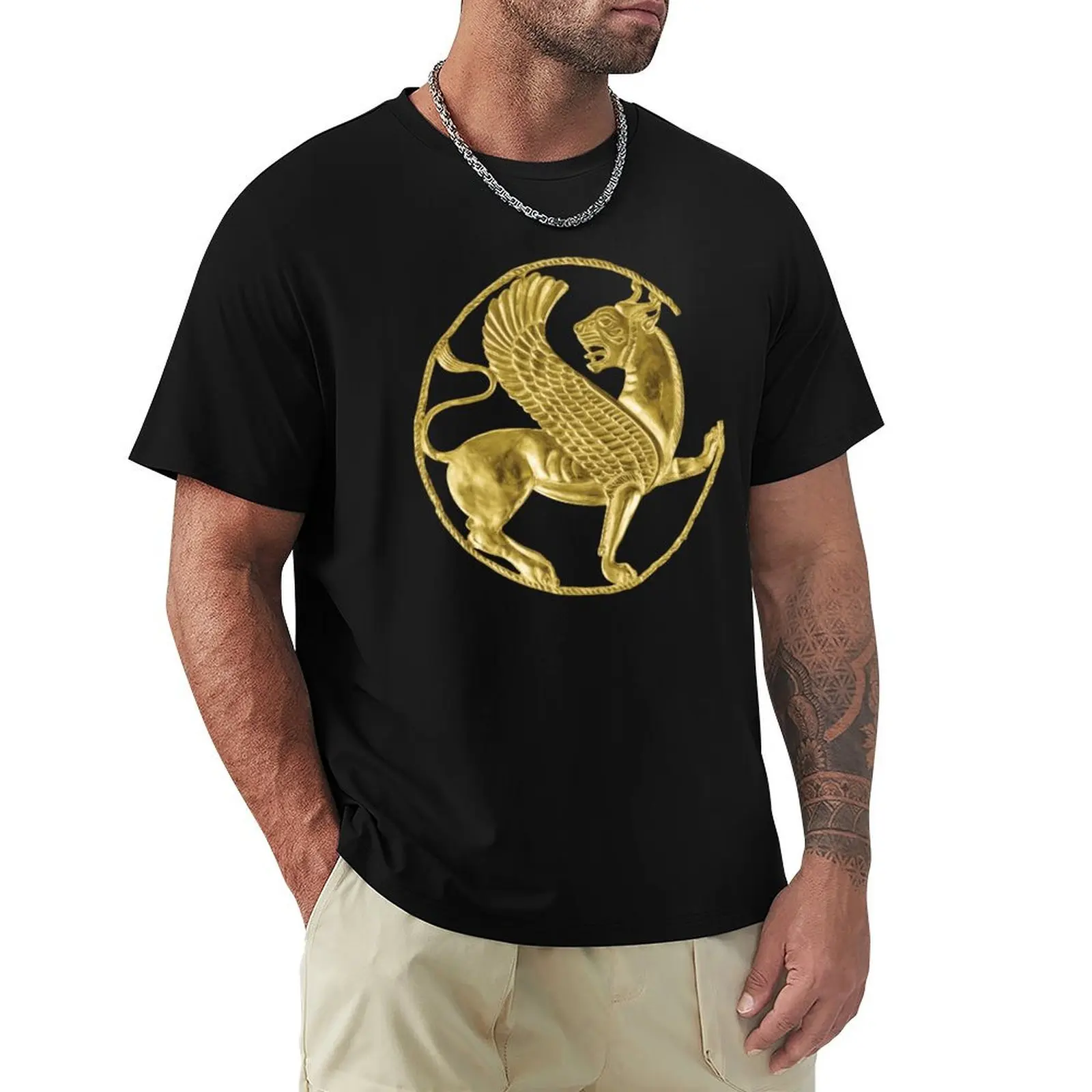 

Persian Winged Lion T-Shirt Casual Daily Outfit T-Shirt